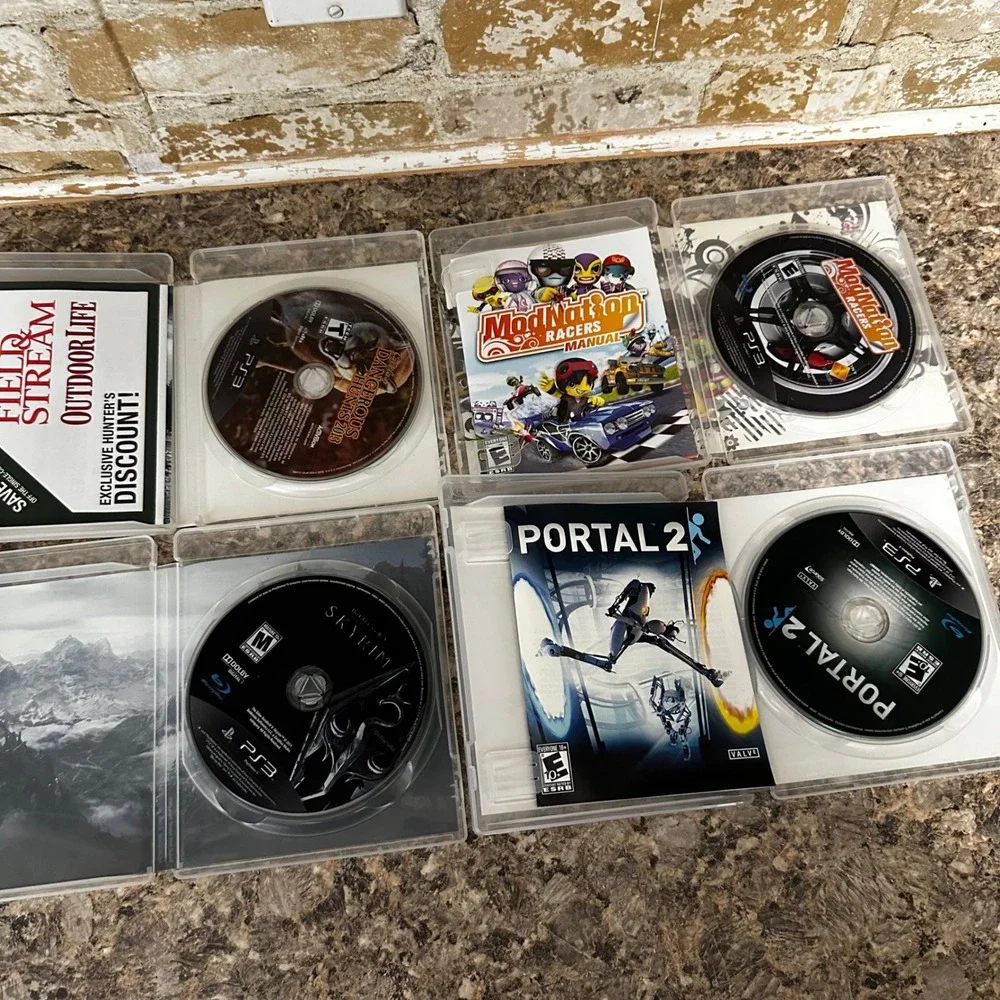 Sony PS3 Video Game Lot 10 Games Skyrim Portal 2 GT6 Good Bundle Mixed